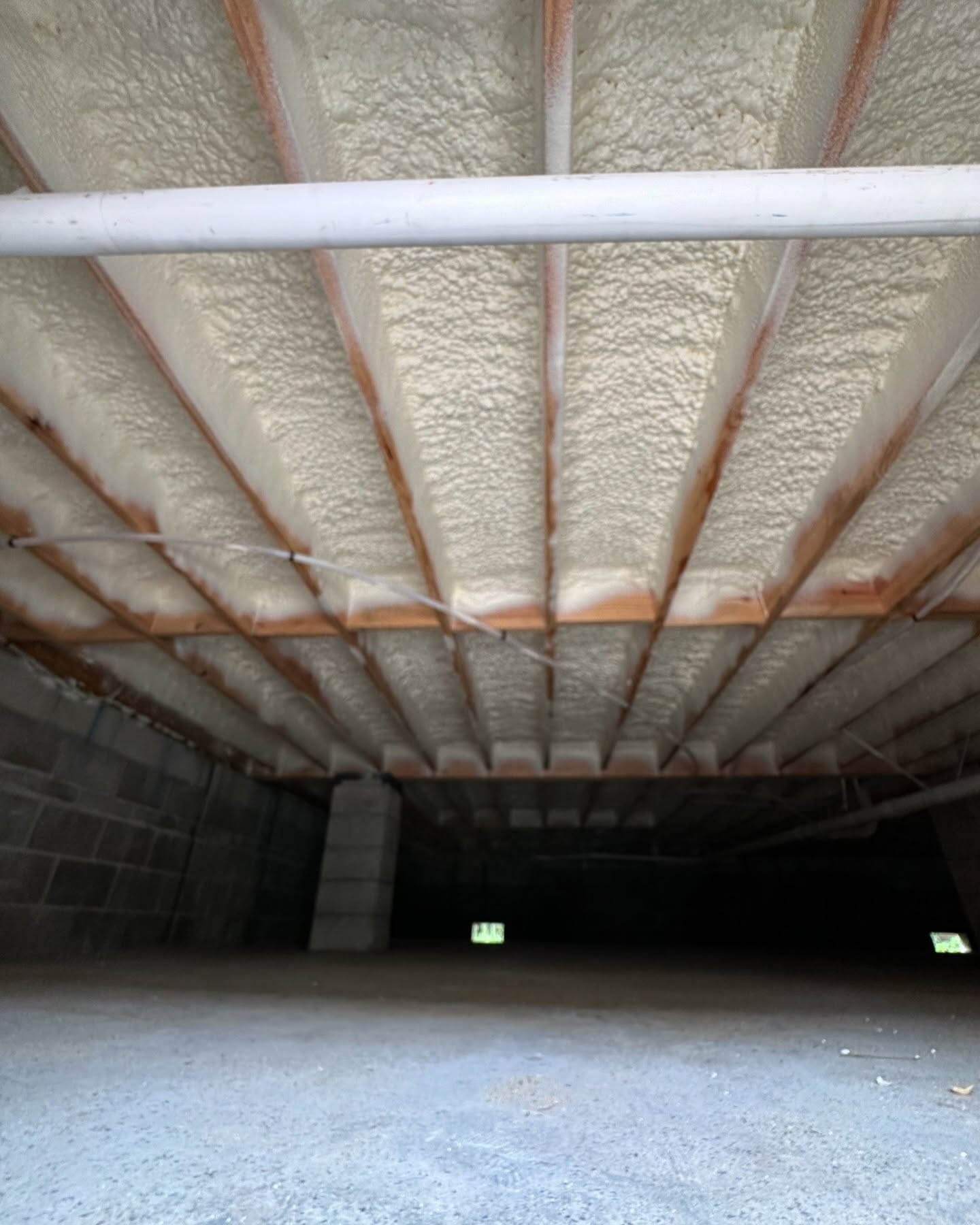 Open-cell spray foam application