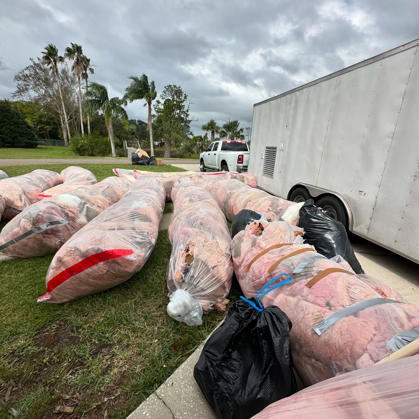 Blown-in attic insulation