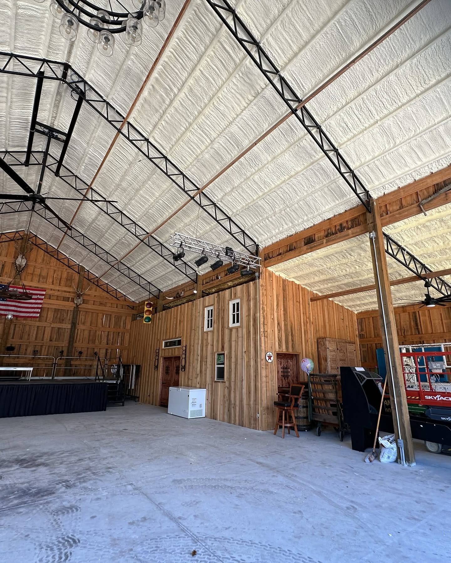Warehouse insulation install