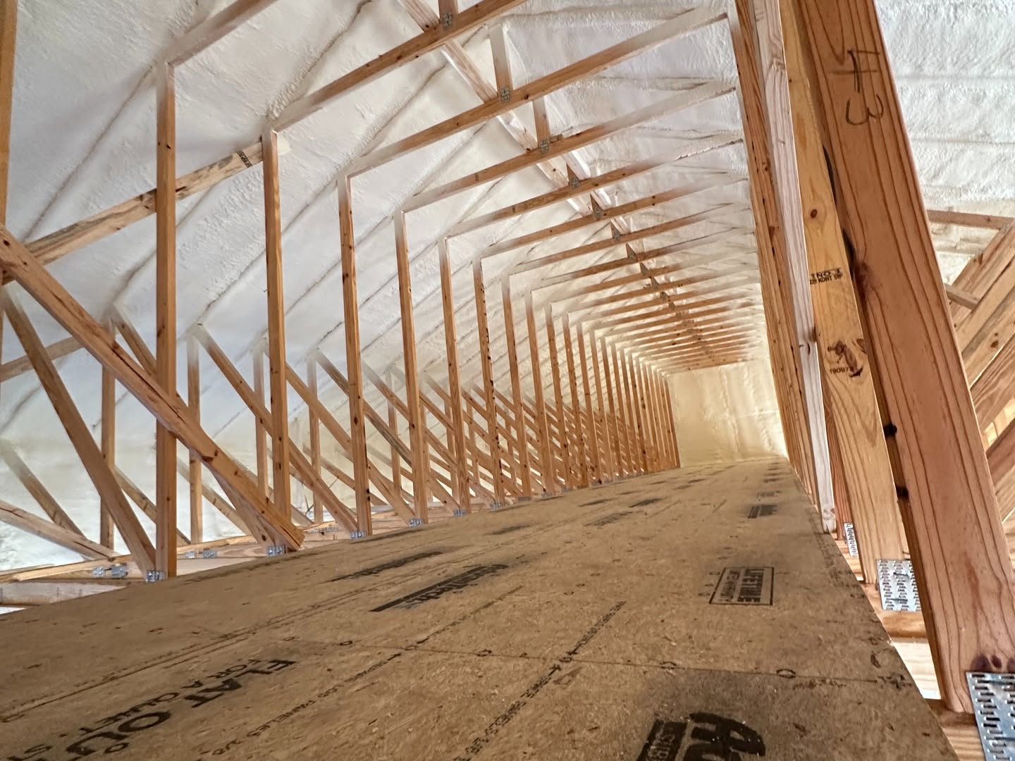 Commercial spray foam roof